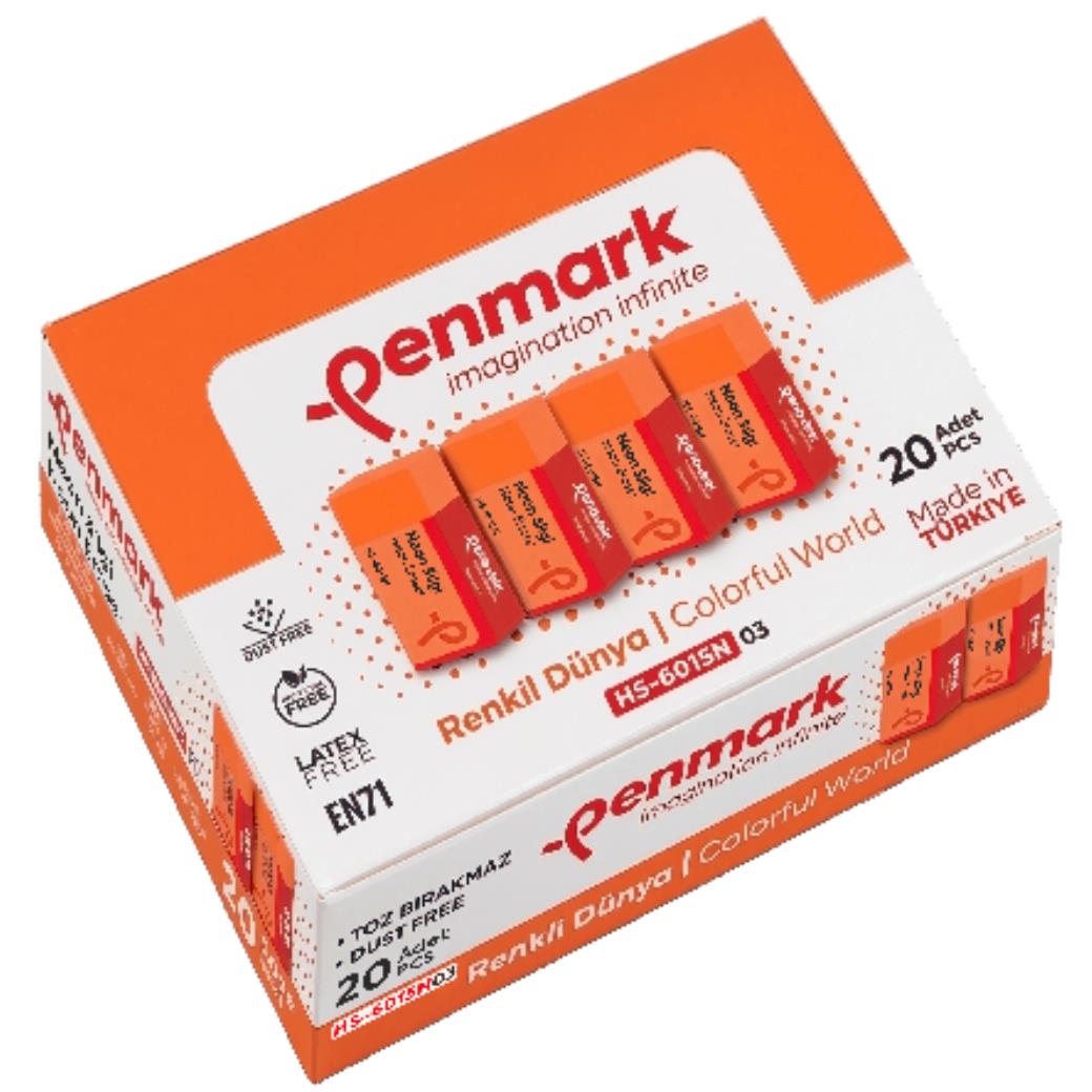 Penmark Neon Turuncu Silgi 20li Kutu