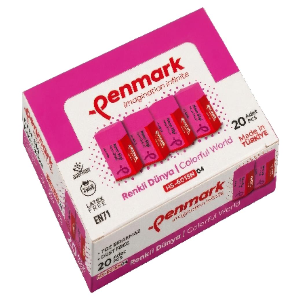 Penmark Neon Pembe Silgi 20li Kutu