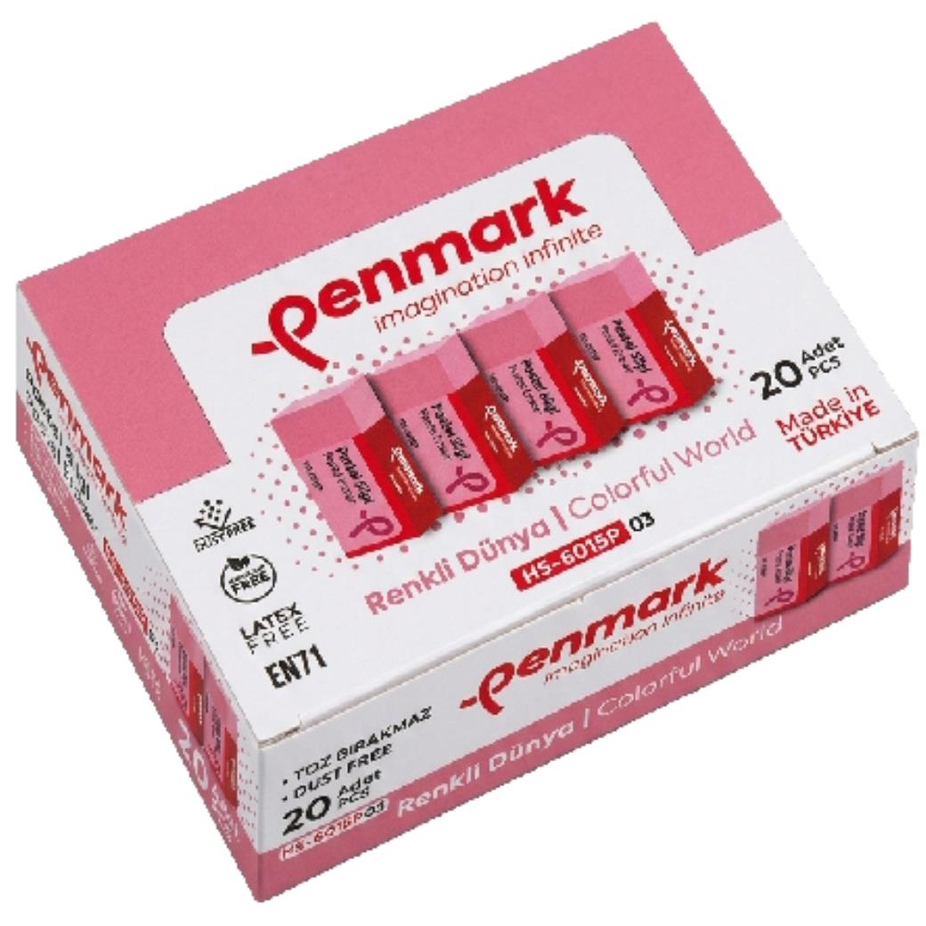 Penmark Pastel Pembe Silgi 20li Kutu