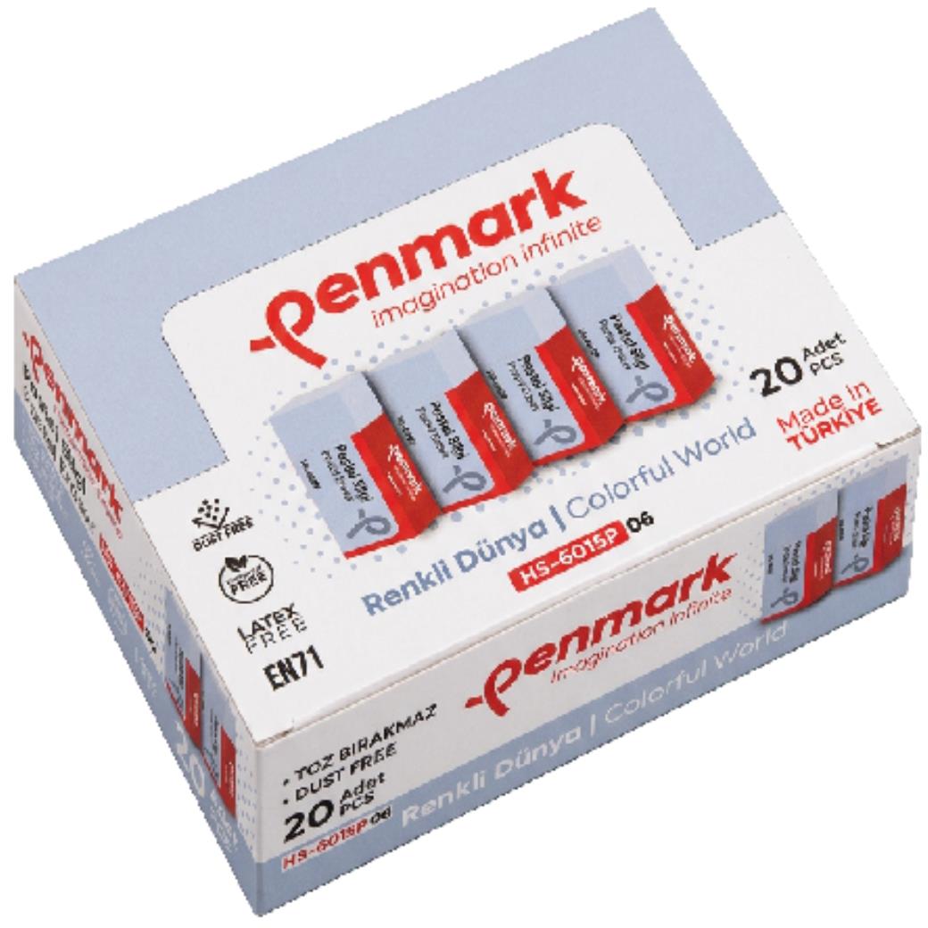 Penmark Pastel Gri Silgi 20li Kutu