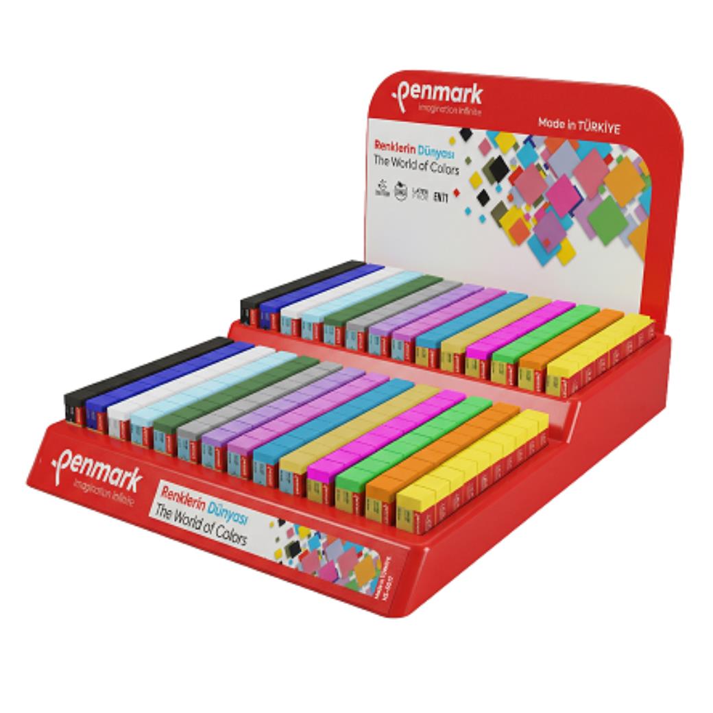 Penmark Silgi Karışık Renk 600lü Stand