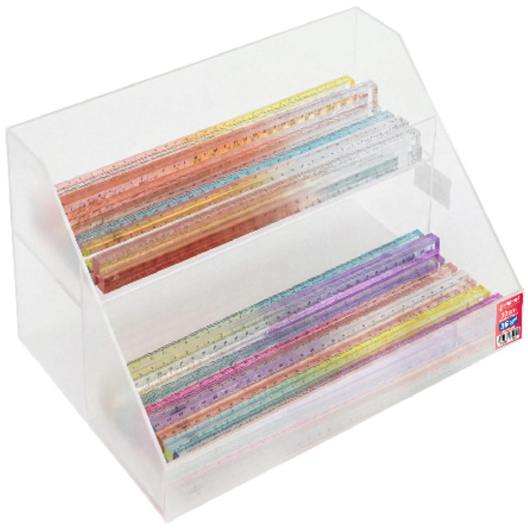 Penmark Akrilik Kare 30 Cm Cetvel 36lı Stand