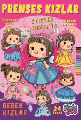 Prenses Kızlar (Boyama Kitabı Sticker Hediyeli)