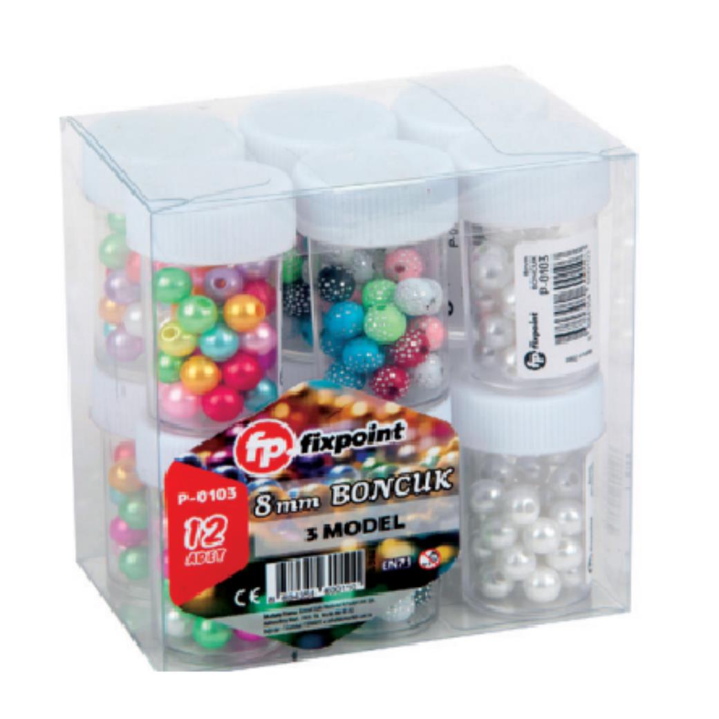 Fixpoint Boncuk 3 Model 8mm (12 Adet)