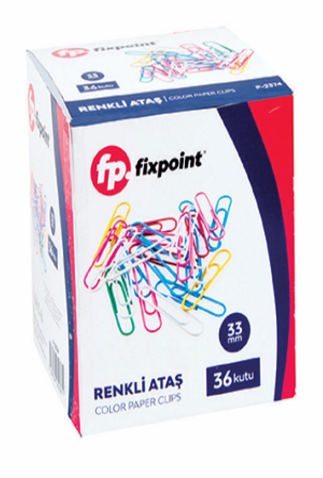 Fixpoint Renkli Ataş 33mm 40lı (36 Adet)