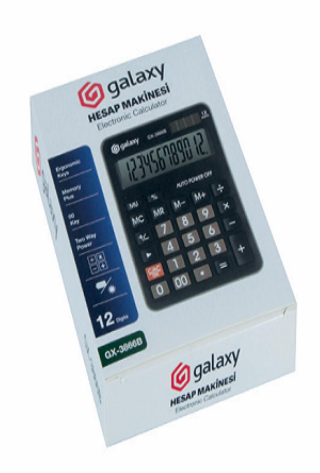 Fixpoint Galaxy Hesap Makinesi Küçük Boy 12 Digits