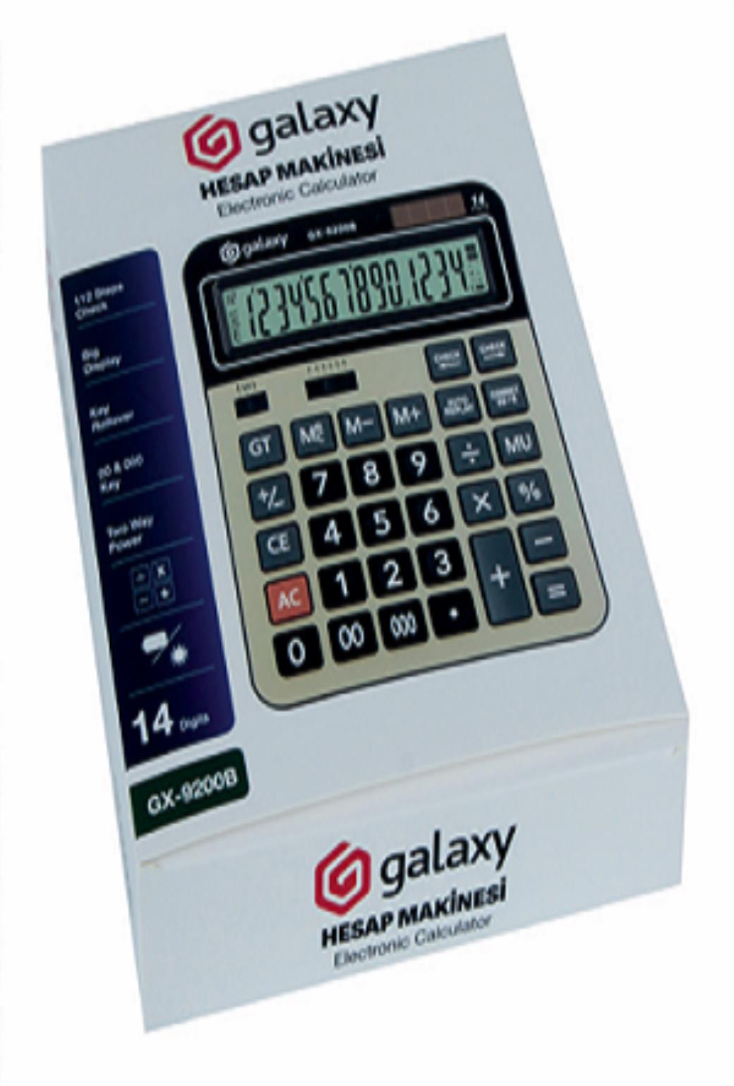 Fixpoint Galaxy Hesap Makinesi Gri 14 Digits