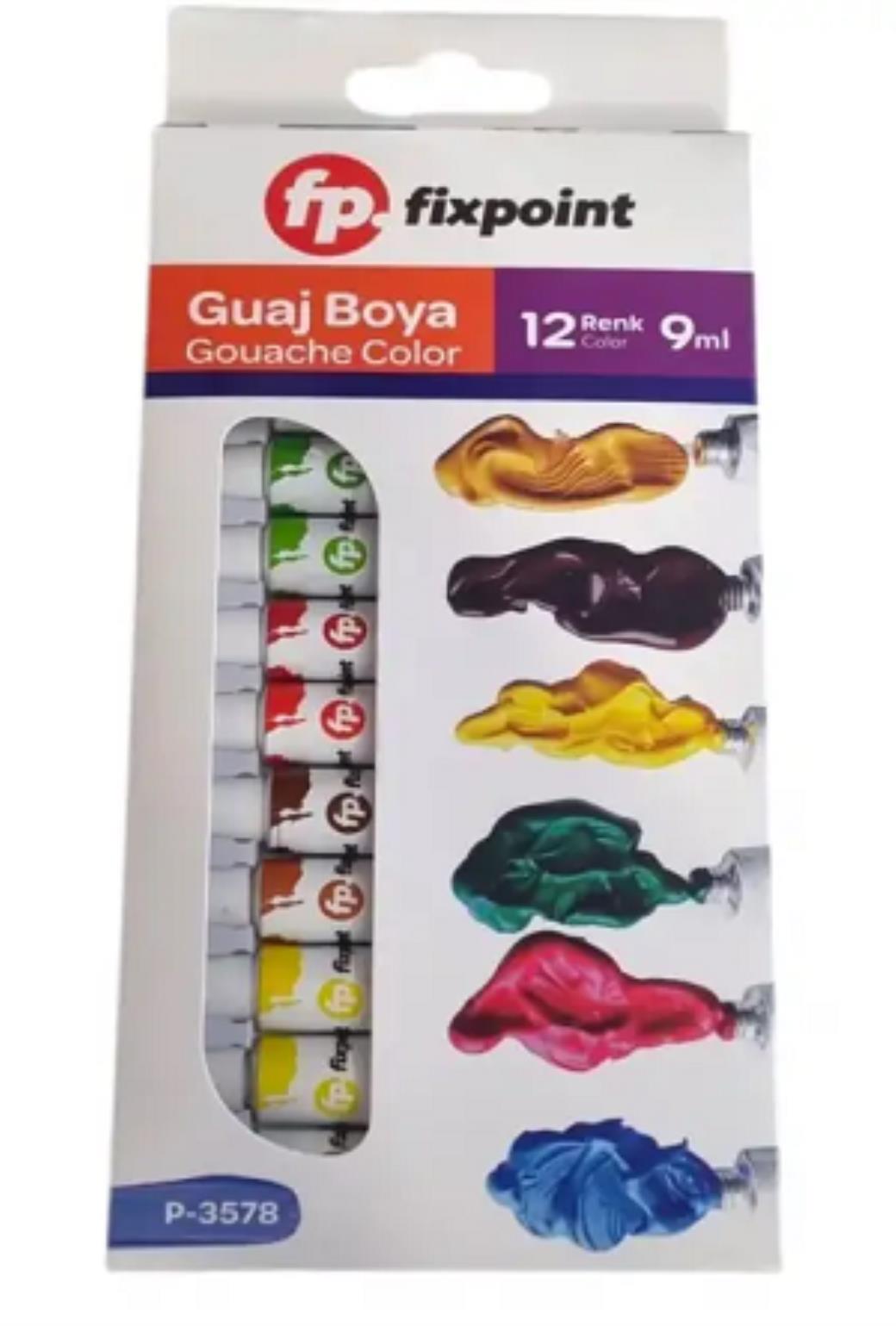Fixpoint Guaj Boya 12 Renk 9ml (12 Adet)