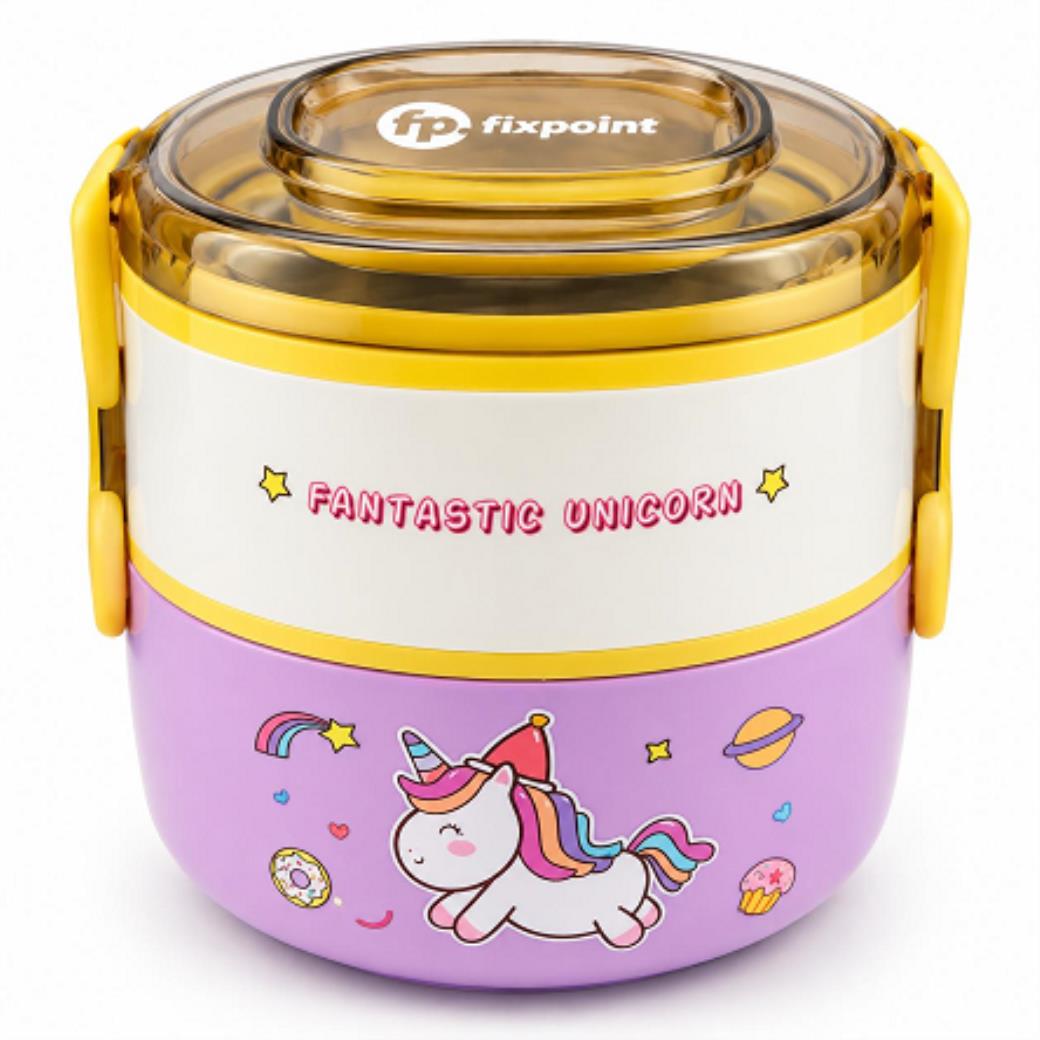 Fixpoint Çelik Beslenme Kabı İki Katlı 1200ml