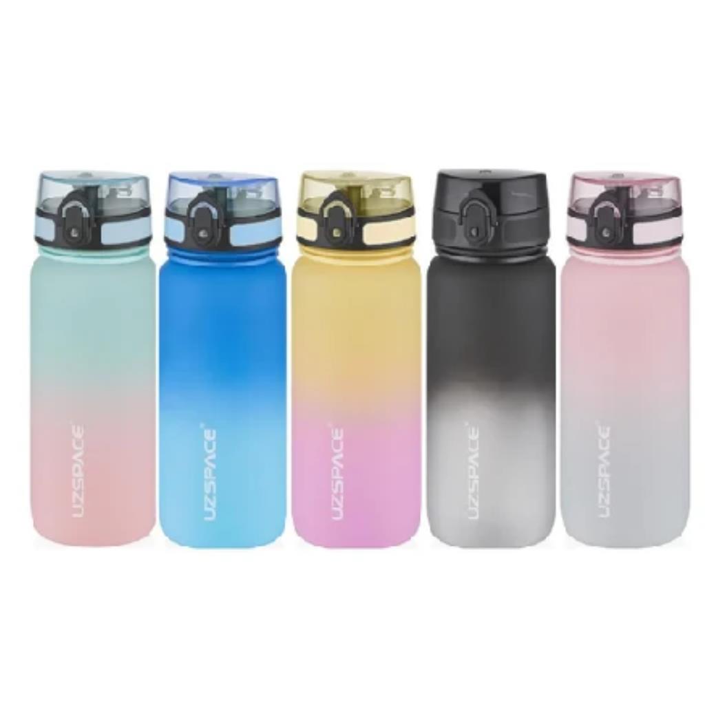 Uzspace Gradient Soft Touch Kilitli Kapak Sızdırmaz Çift Renk Tritan Su Matarası 800 ml