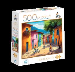 Ca Games Bisikletli Çocuklar Puzzle 500 Parça