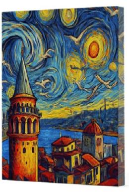 Van Gogh 5 Galata Çizgisiz Yan Boyamalı Defter