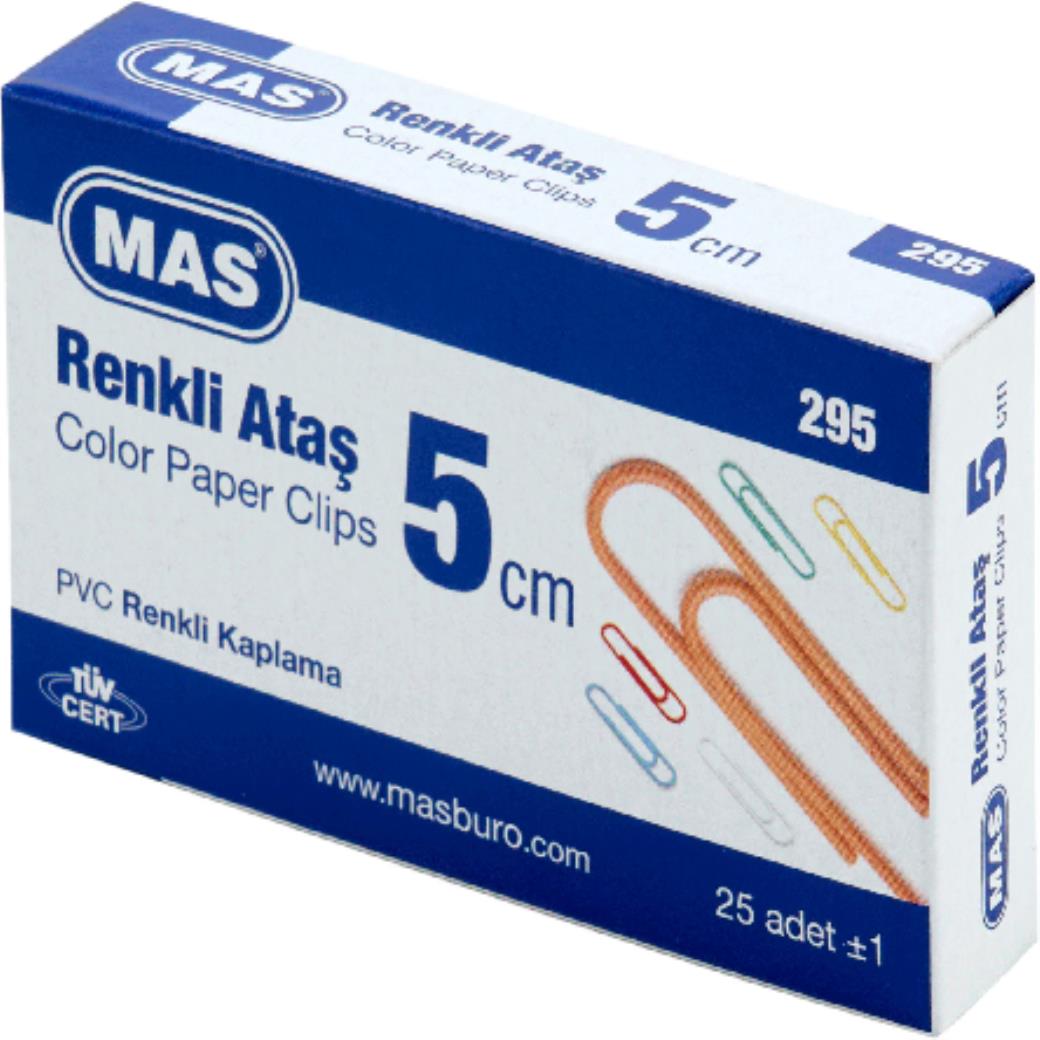 Mas Renkli Dev Ataş Pvc Kaplı 50mm (24 Adet)