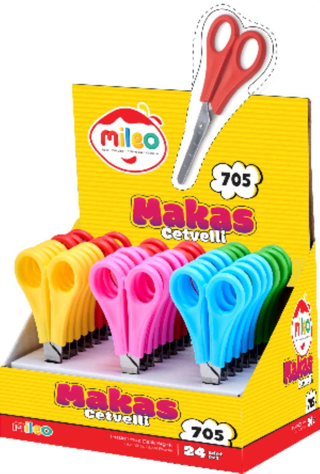 Mileo Cetvelli Makas (24 Adet)