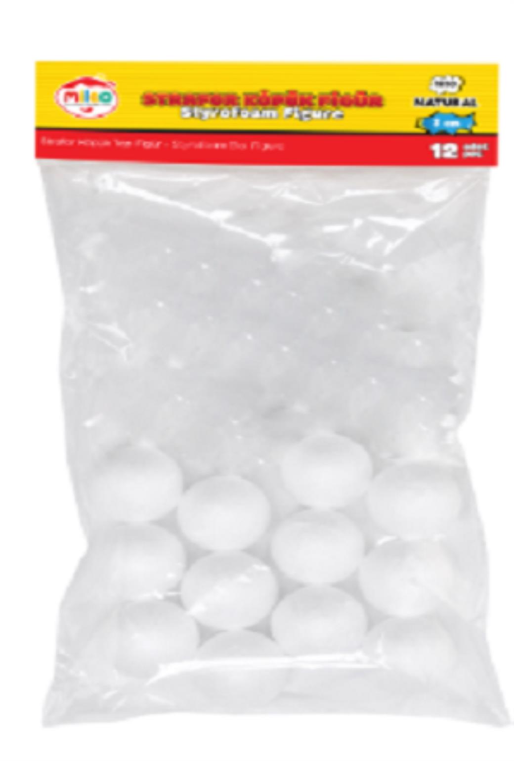 Mileo Strafor Köpük Figür Top 3cm (12li Paket)