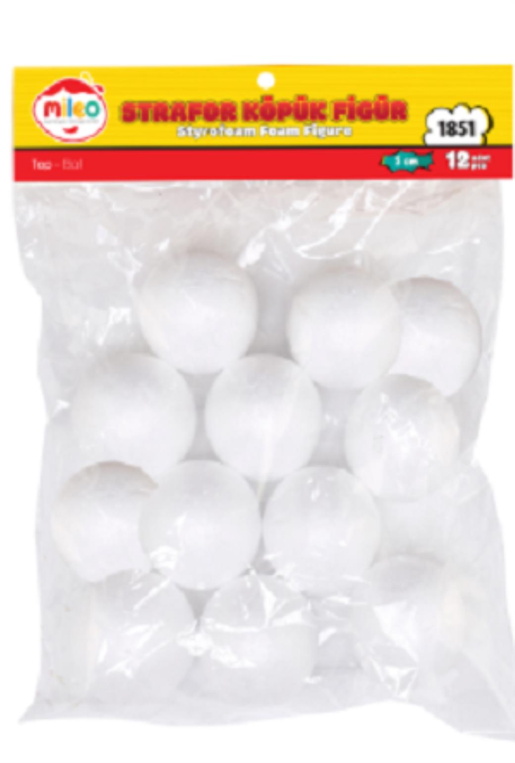 Mileo Strafor Köpük Figür Top 5cm (12li Paket)