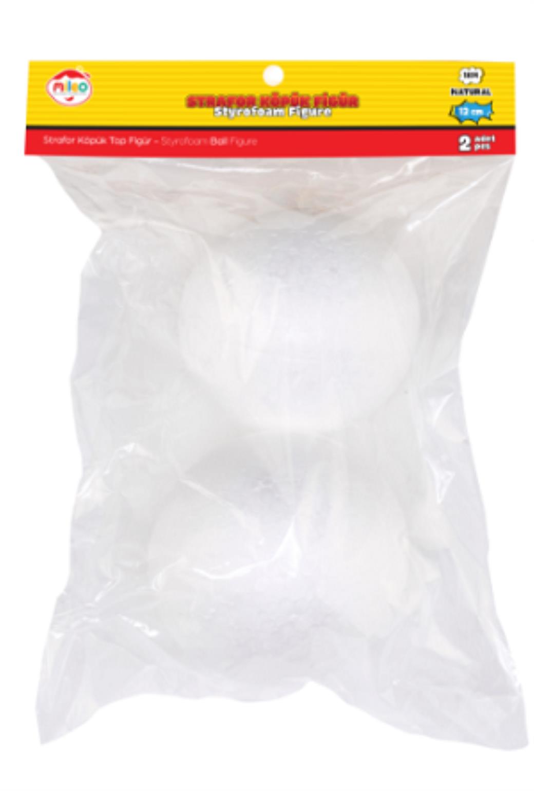 Mileo Strafor Köpük Figür Top 12cm (2li Paket)