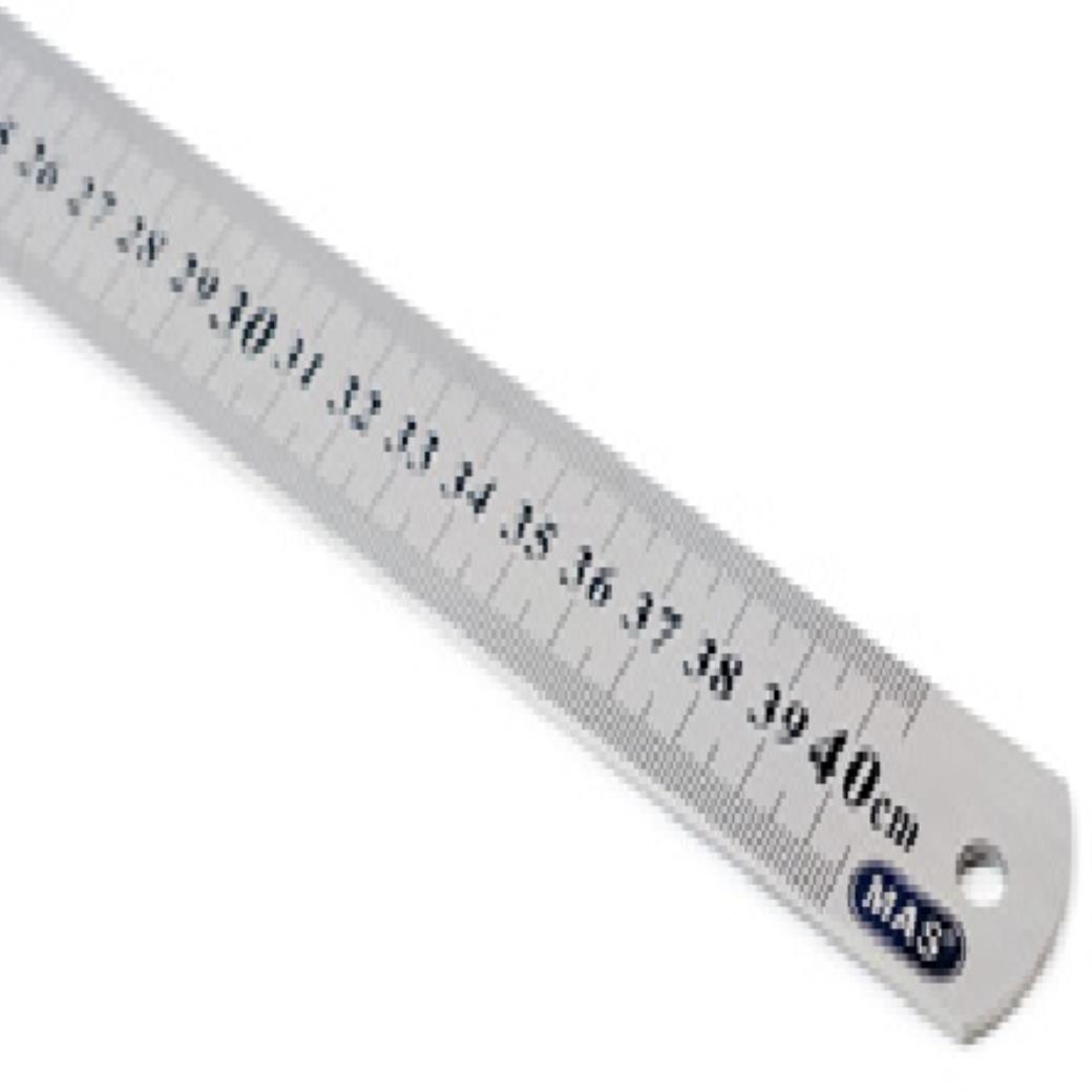 Mas Çelik Cetvel 40 cm (12 Adet)