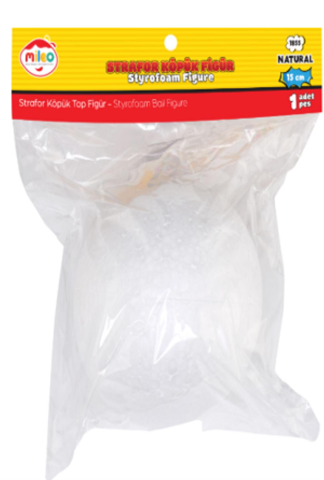Mileo Strafor Köpük Figür Top 15cm (Tekli Paket)