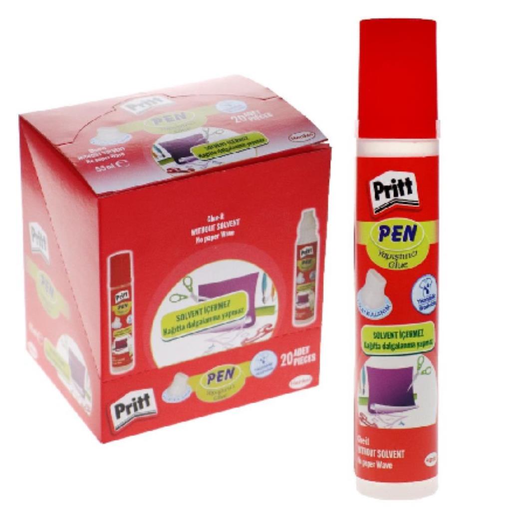 Pritt Pen Sıvı Yapıştırıcı Solventsiz 55 ml (20 Adet)