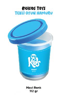 Bigkids Toys Mavi Tekli Oyun Hamuru (112 Gr)