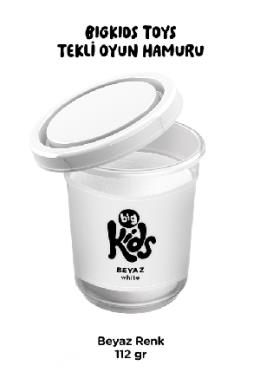 Bigkids Toys Beyaz Tekli Oyun Hamuru (112 Gr)