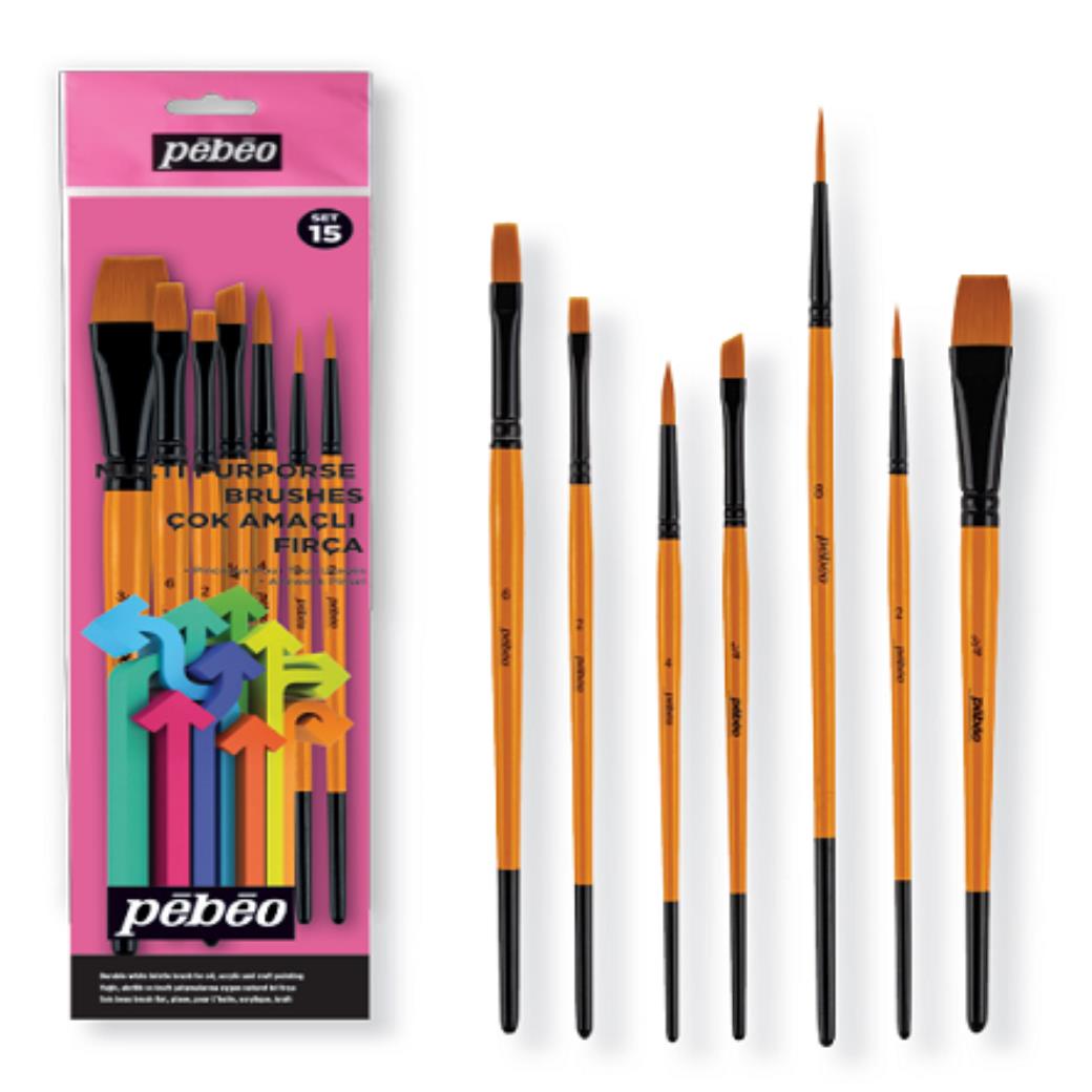 Pebeo 7li Çok Amaçlı Fırça Seti (Set-15)