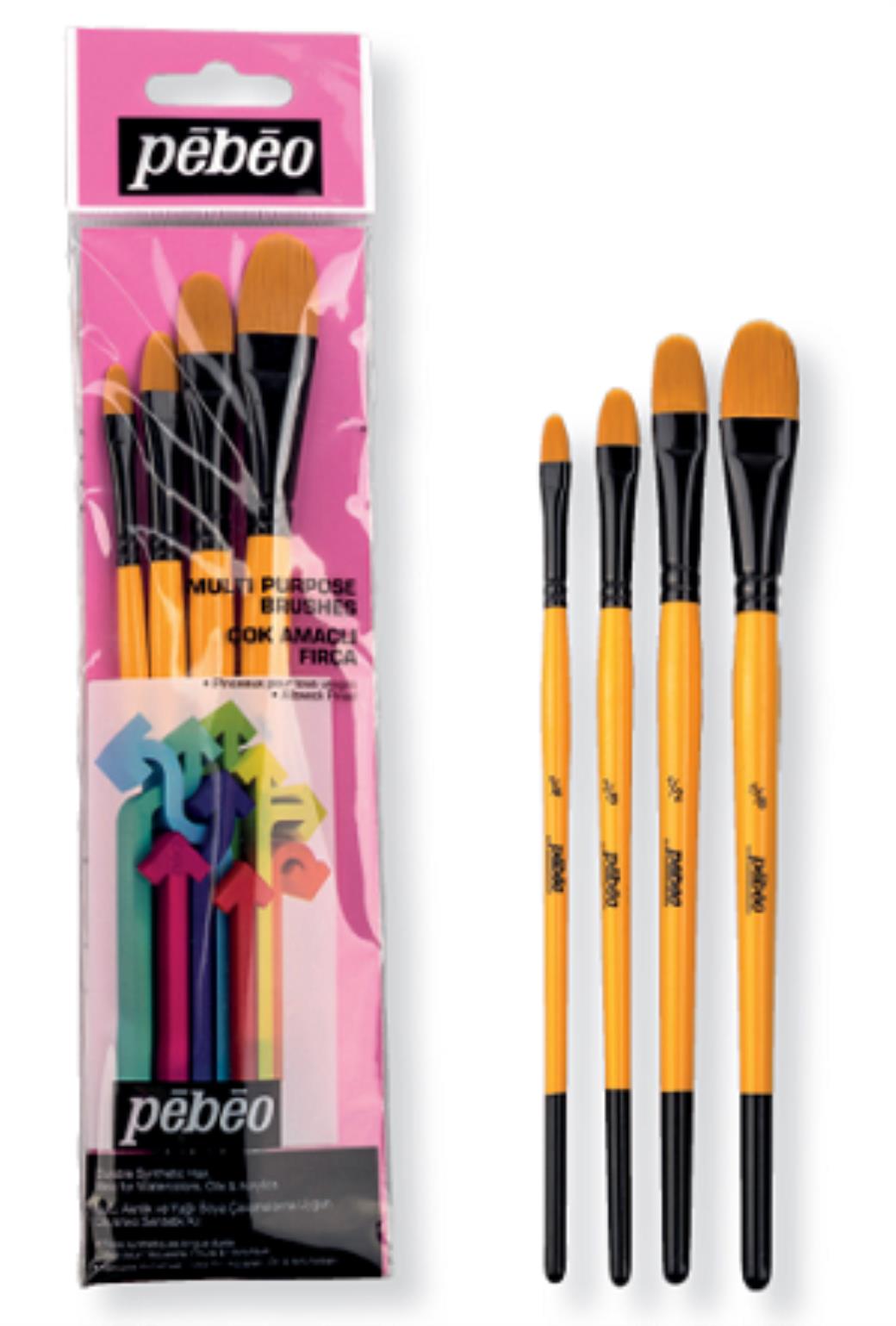 Pebeo 4lü Kedi Dili Fırça Seti (Set 11)