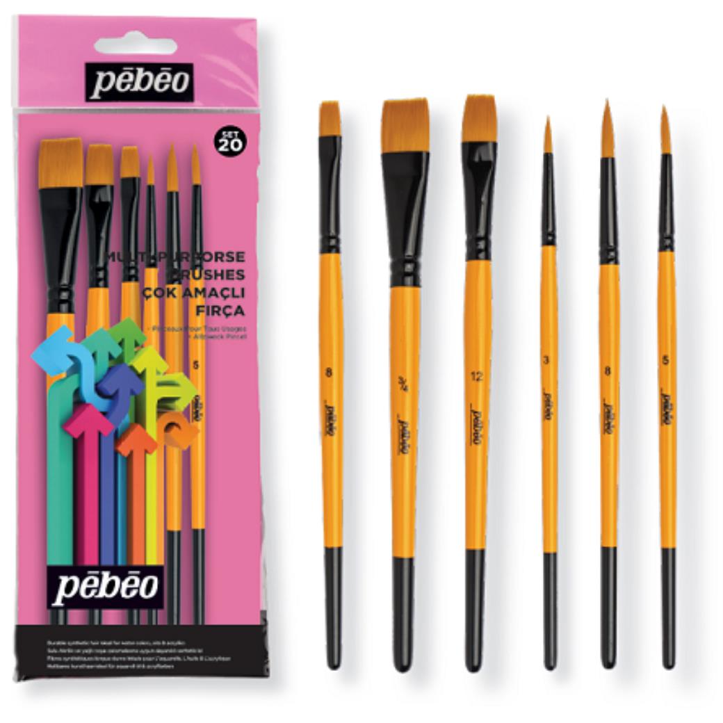 Pebeo 6lı Çok Amaçlı Fırça Seti (Set-20)