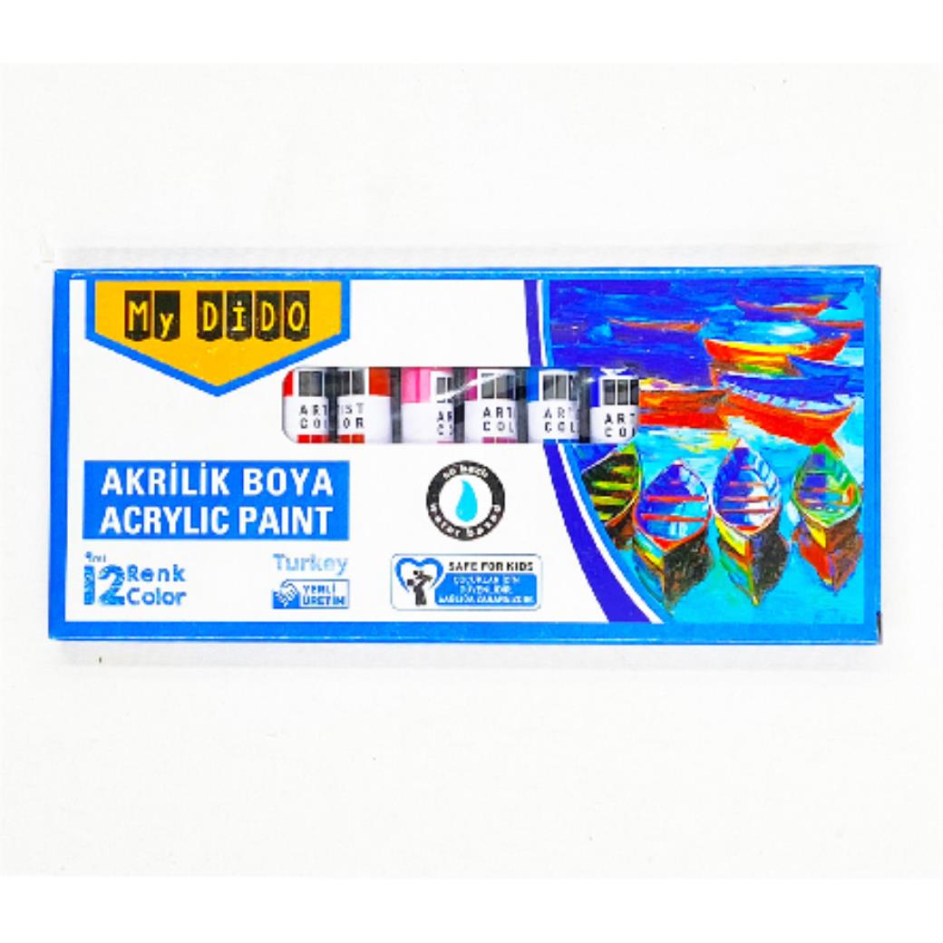 Südor Mydido Akrilik Tüp Boya 12 Renk 9 ml