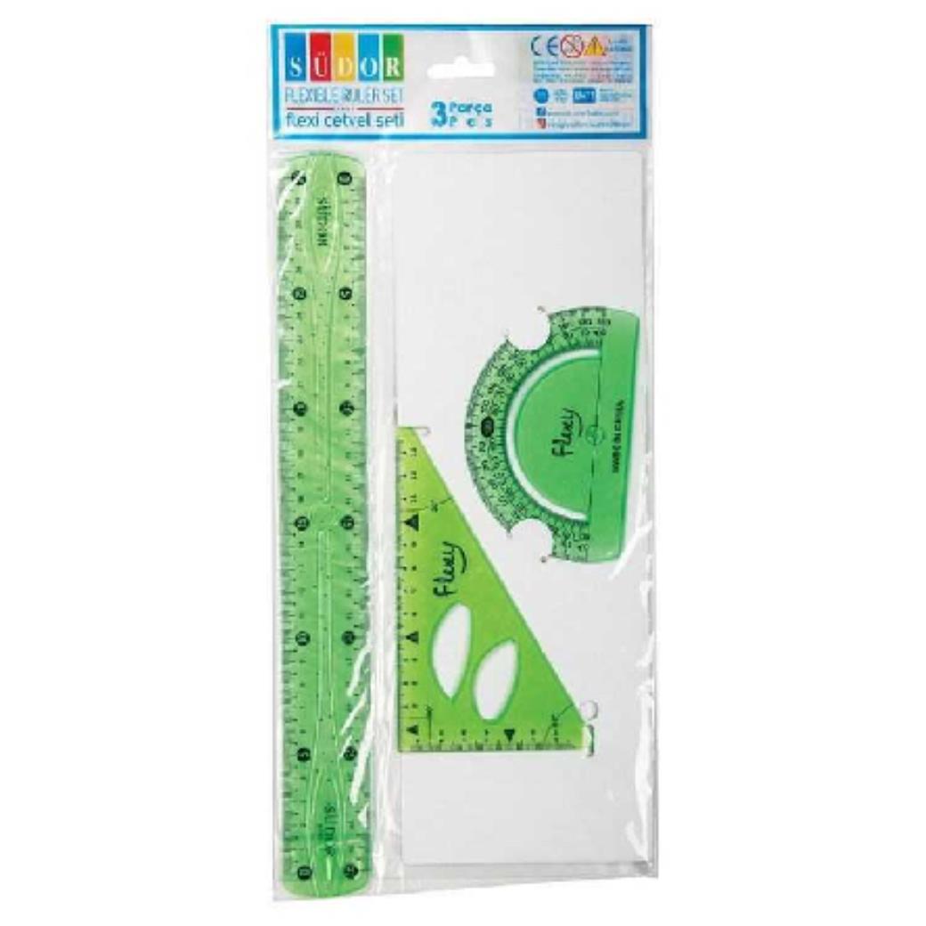 Südor Flexi Esnek Cetvel Seti Pergelli (4 Parça)