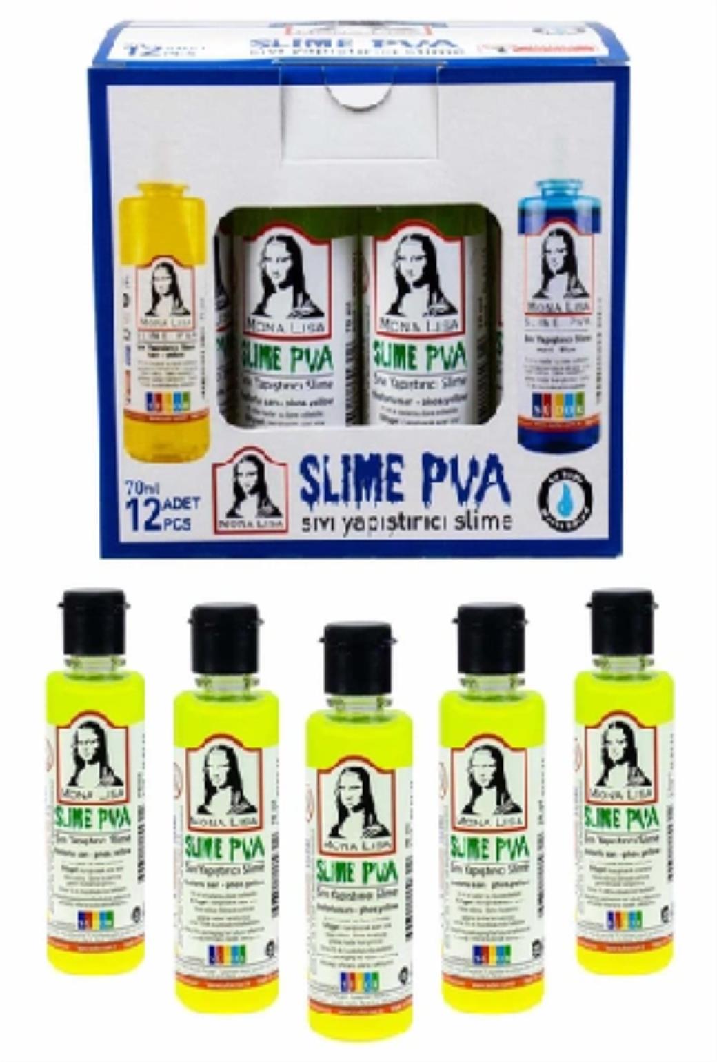 Südor Monalisa Sıvı Slime 70 ml Fosforlu Sarı (12 Adet)