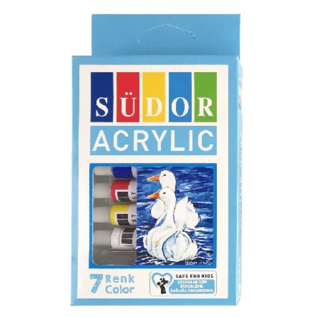 Südor Akrilik Boya Tüp 7 Renk 9 ml
