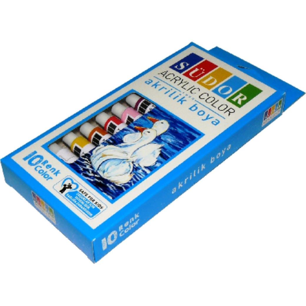 Südor Akrilik Boya Tüp 10 Renk 9 ml