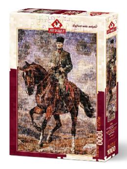 Art Puzzle Atatürk Sakarya İsimli Atıyla Kolaj 100