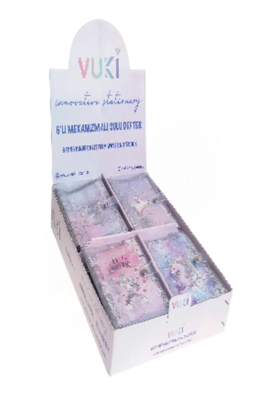 Vuki 6lı Mekanizm Sulu Defter (Unicorn) 4/S