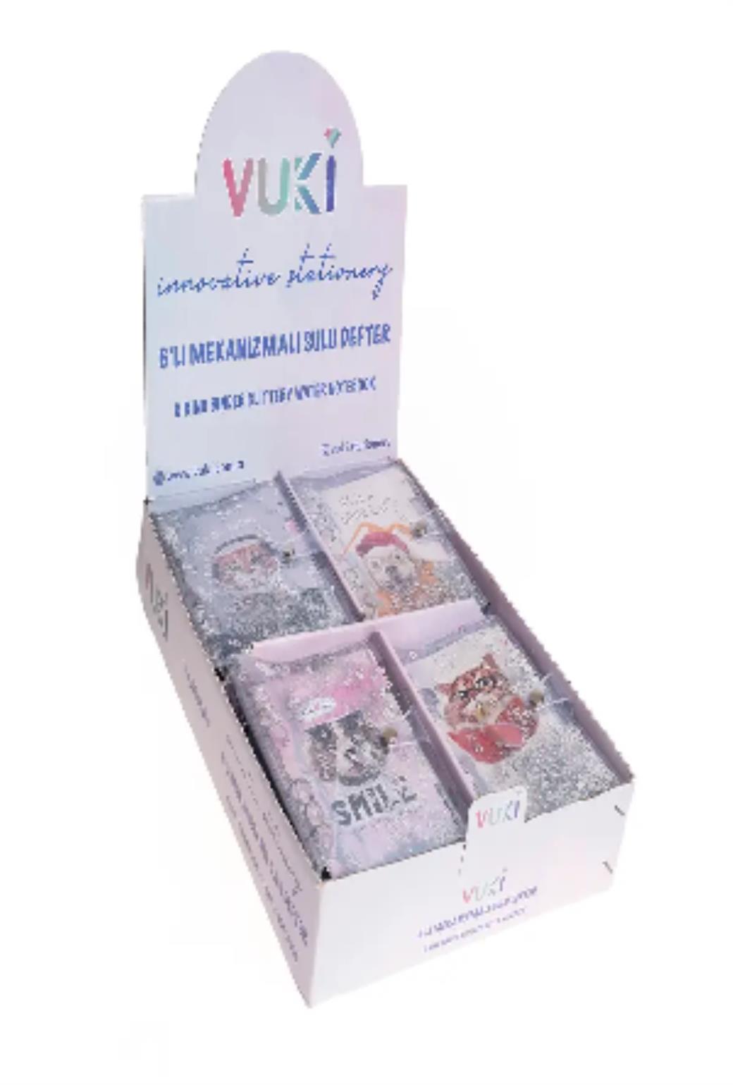Vuki 6lı Mekanizm Sulu Defter (Kedi-Köpek) 4/S