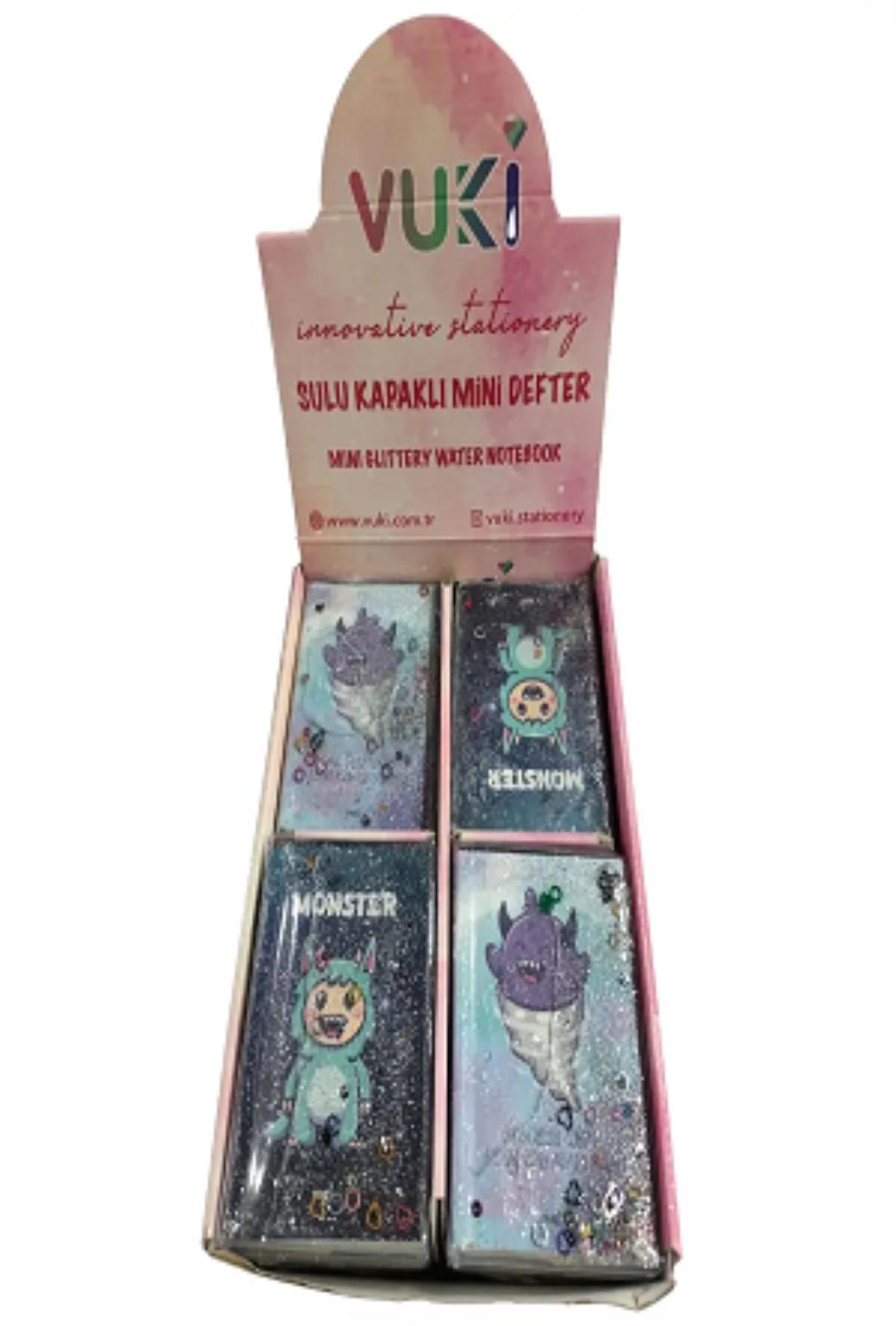 Vuki Sulu Kapaklı Mini Defter (Canavar) 2/S