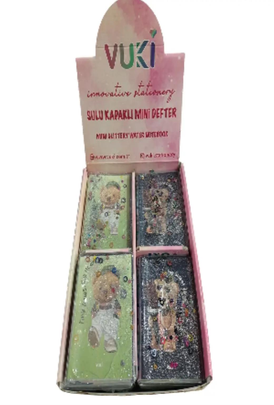 Vuki Sulu Kapaklı Mini Defter (Ayı) 2/S