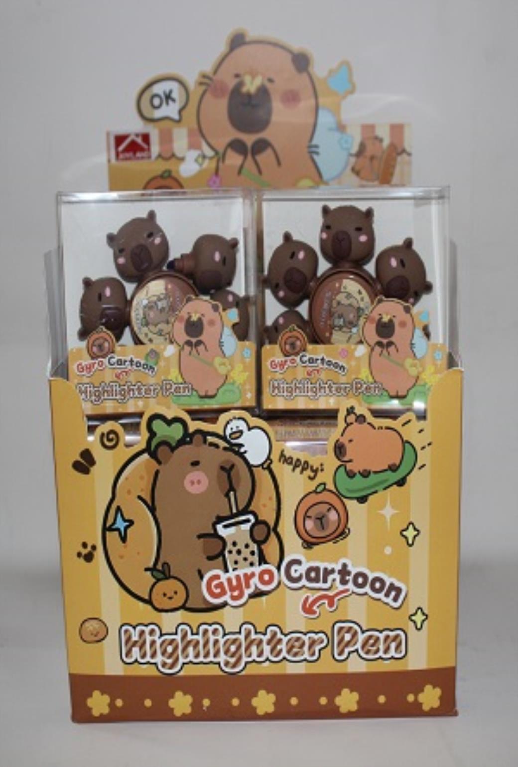 Joyland Stres Çarkı 6lı Fosforlu Kalem Seti (Capybara)