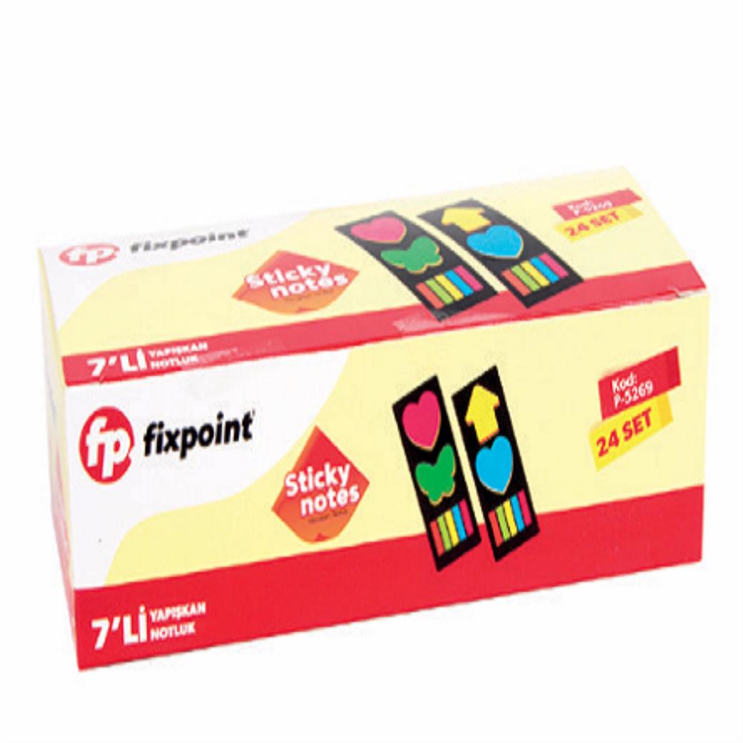 Fixpoint Yapışkanlı Kağıt 7li Set (24 Adet)