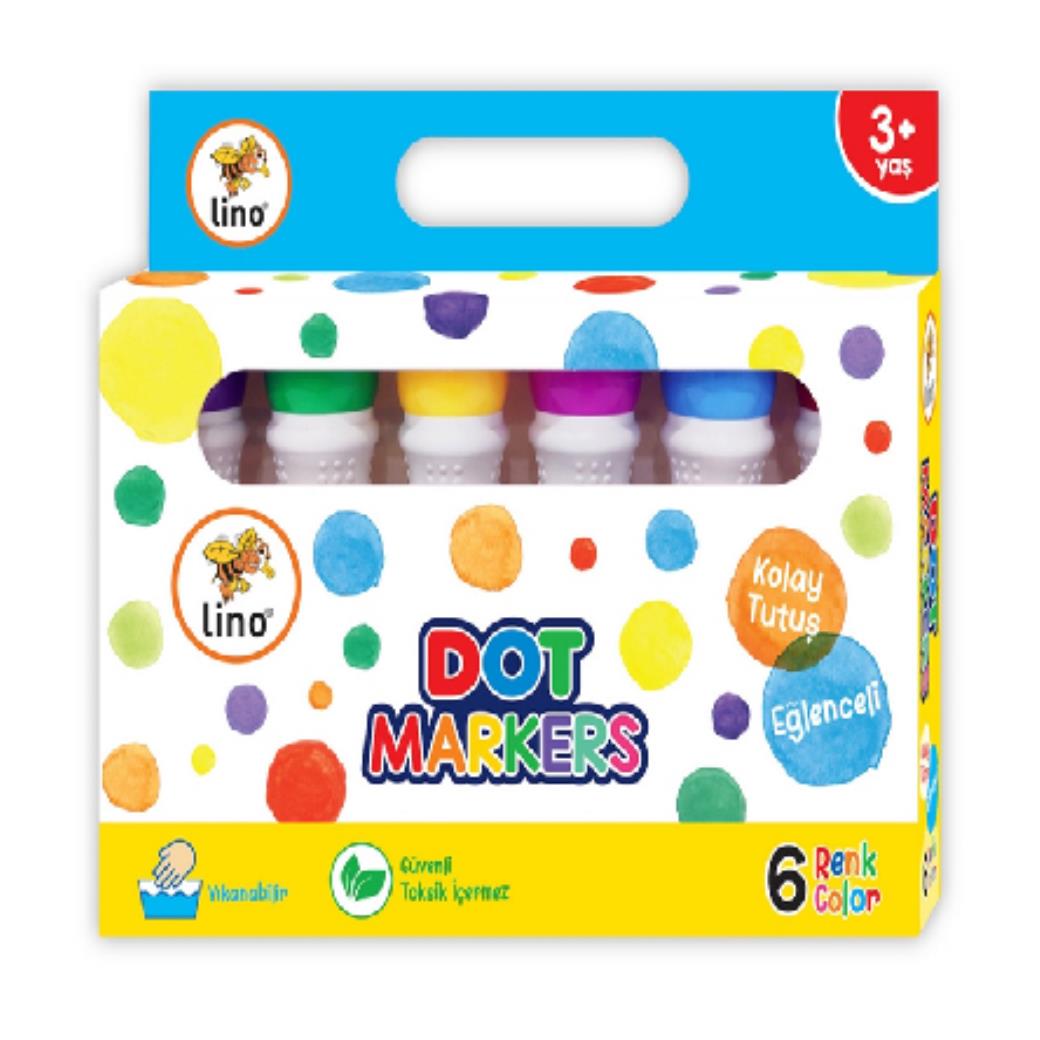 Lino Dot Markers 6lı Yıkanabilir