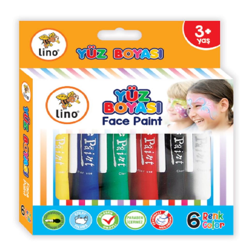Lino Yüz Boyası 6 Renk (Yıkanabilir)