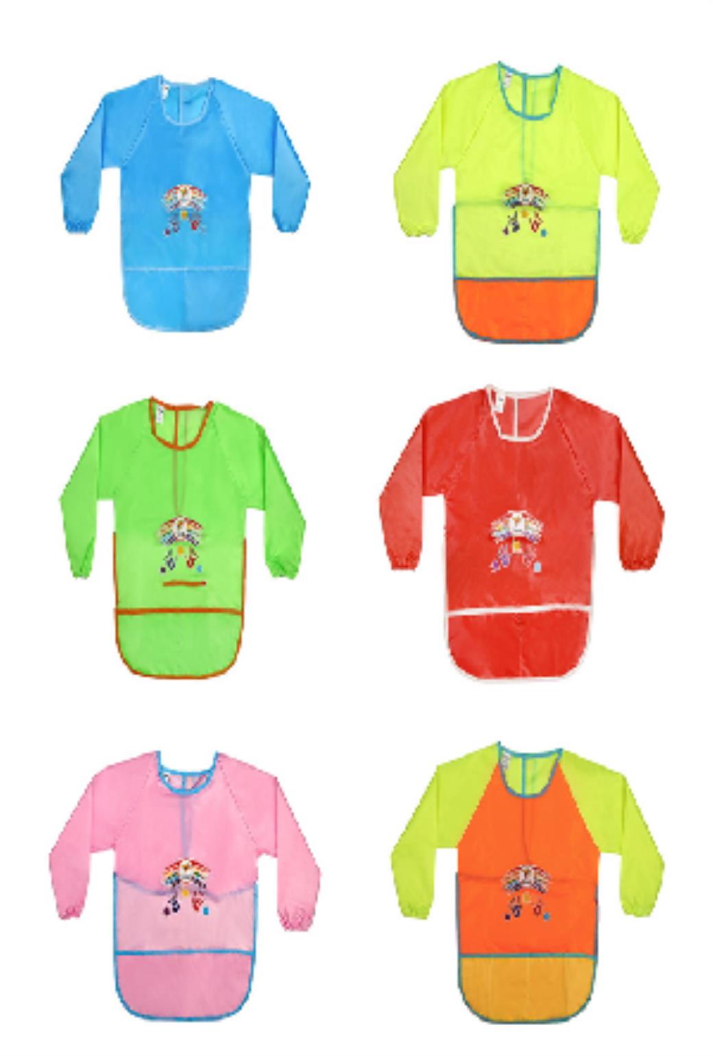 Lino Boyama Önlüğü 6-8 Yaş 6 Renk (12 Adet Su Geçirmez)