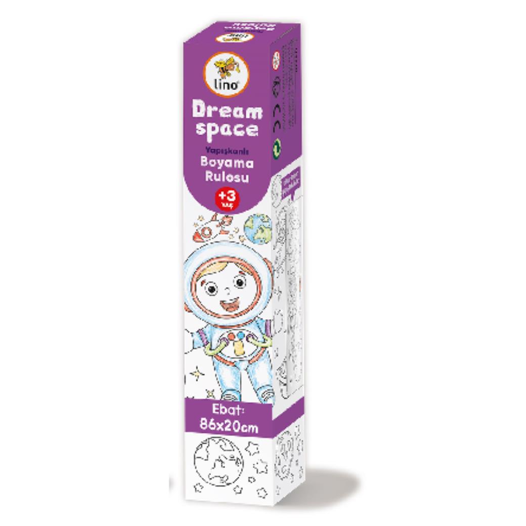 Lino Yapışkanlı Boyama Rulosu Dream Space 86x20cm