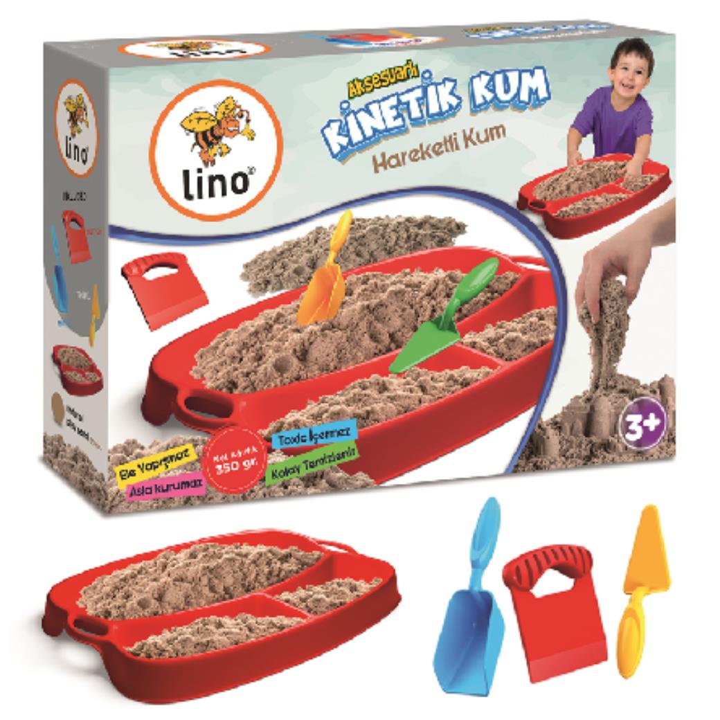 Lino Kinetik Kum Seti (350gr Kum+Tepsi+Kürek+Mala+Kesici)