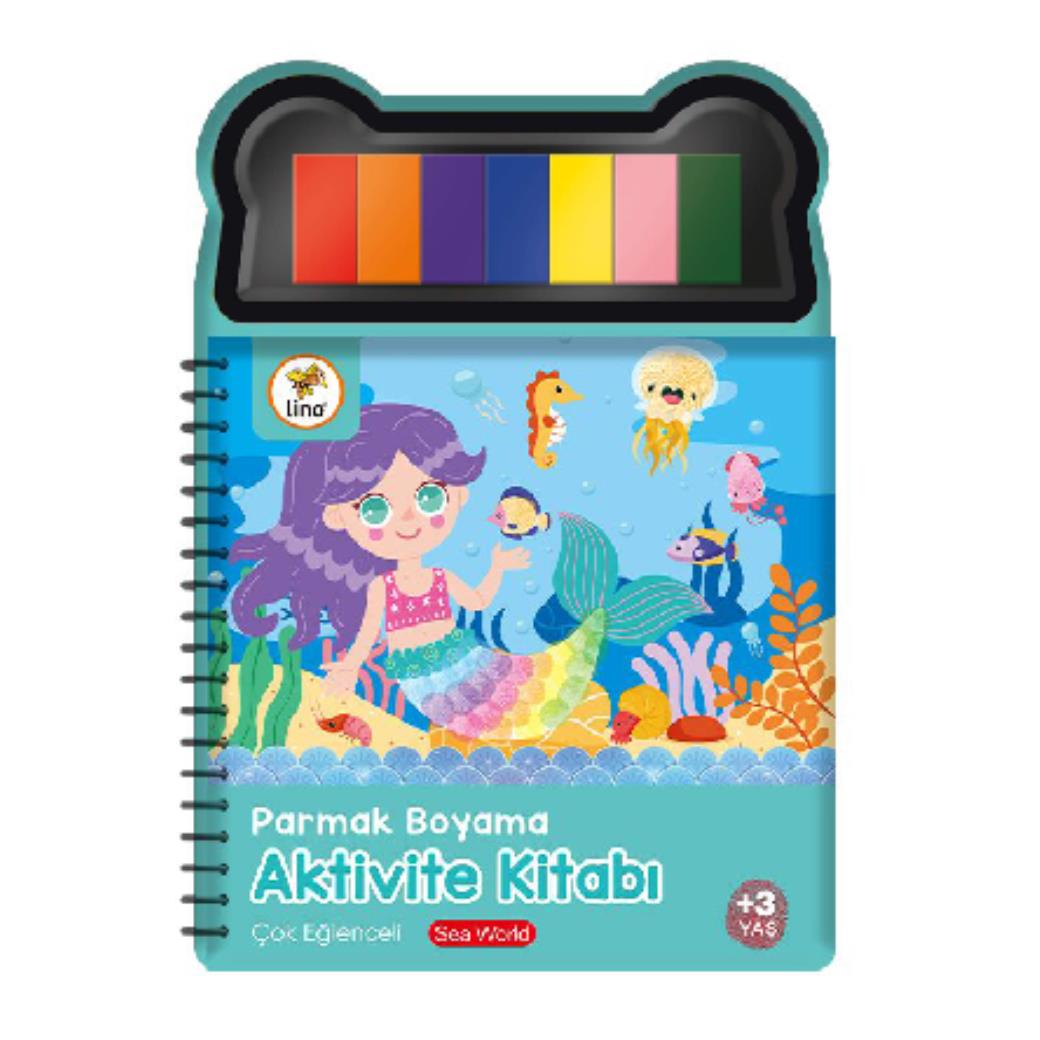 Lino Parmak Boyama Aktivite Kitabı Mermaid