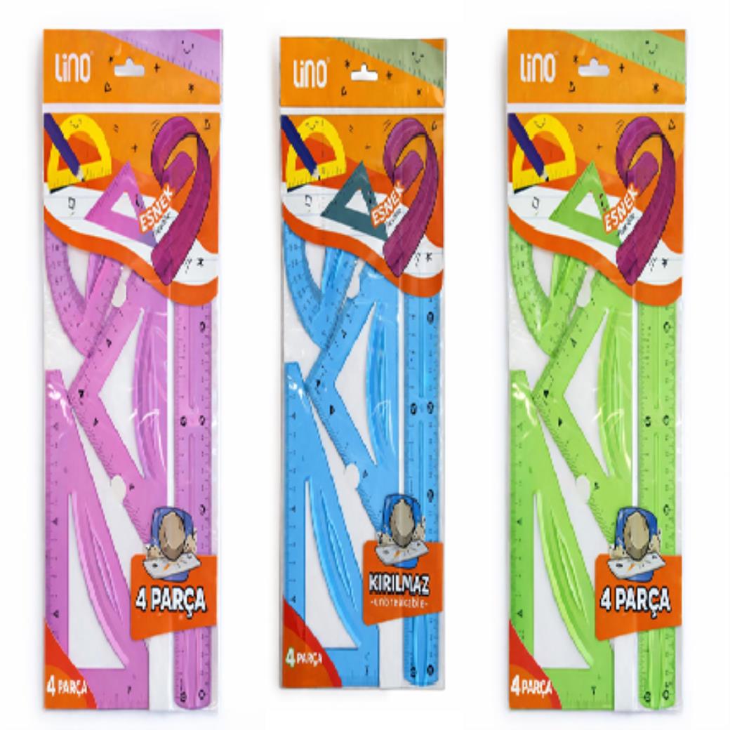 Lino 4 parça Çizim Seti Flexible 24lü