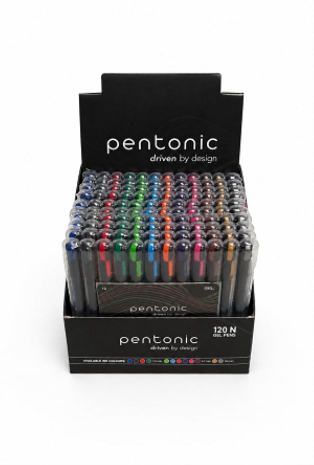 Silka Pentonic Jel Kalem Karışık Renk 12li (10 Adet)