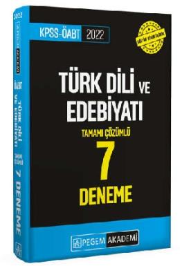 Pegem 2022 KPSS ÖABT Türkdili ve Edebiyatı 7 Deneme (İADESİZ)